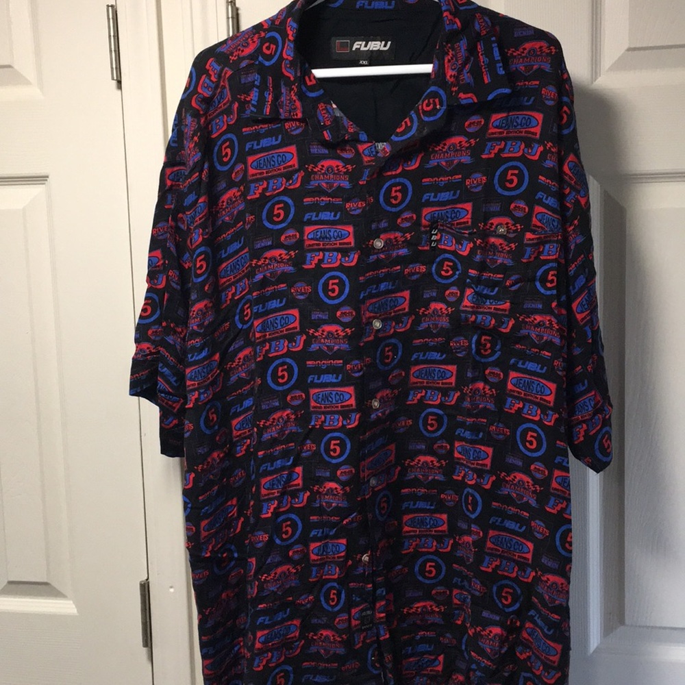 Fubu short sleeve button down shirt